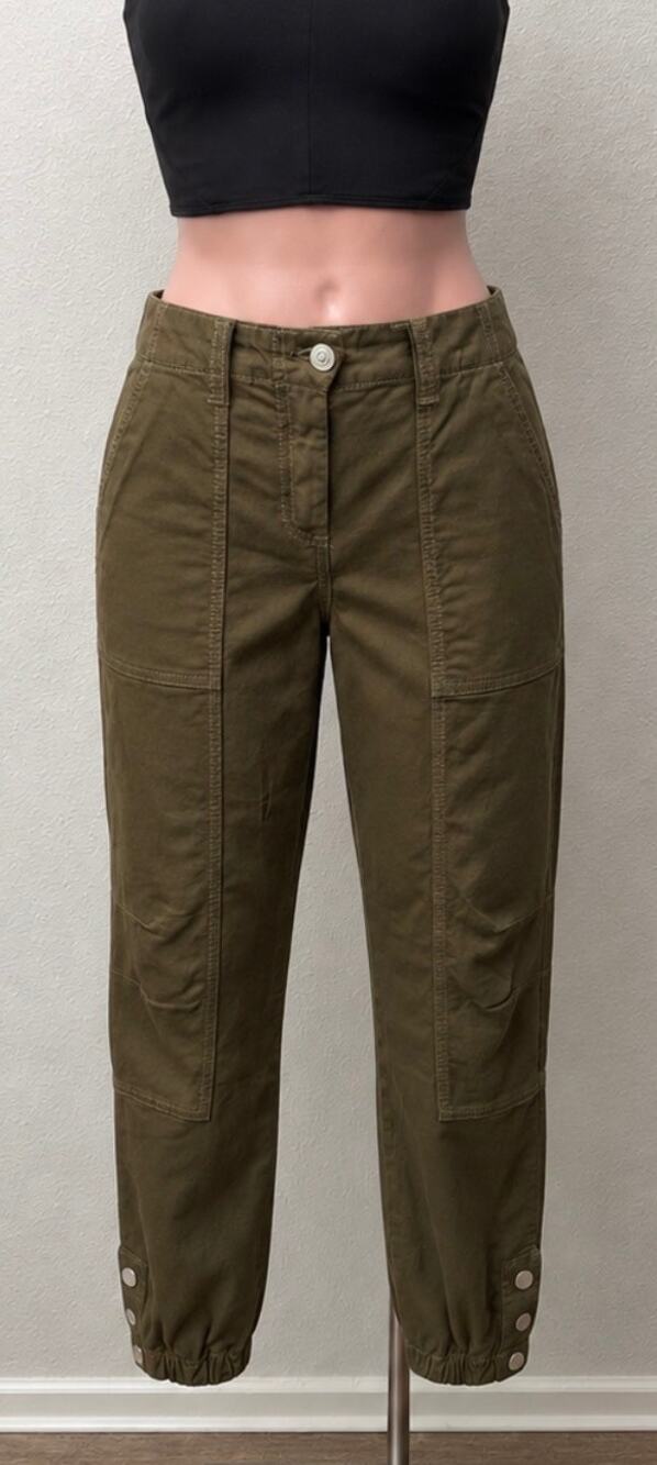 NWT Veronica Beard Field Olive Cargo Pants Women 27 US 4